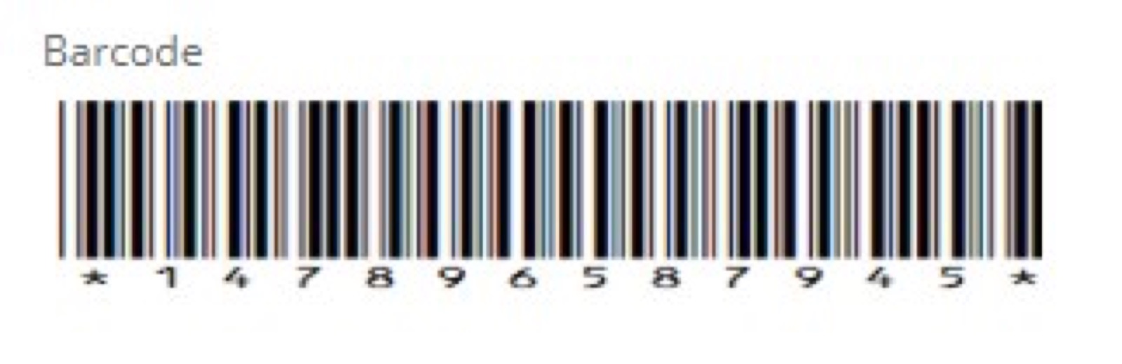 Écran Picsoo : Codes-barres