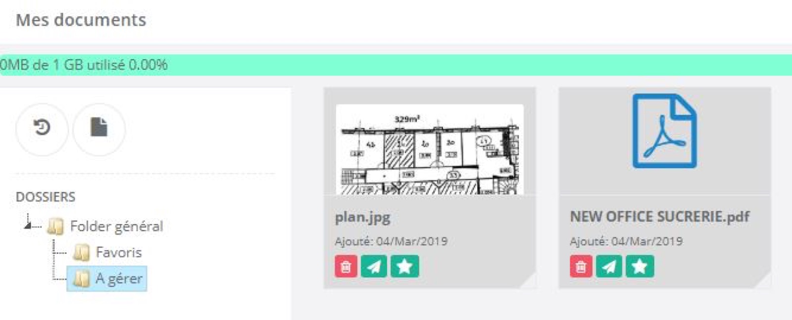 Écran Picsoo : E-documents